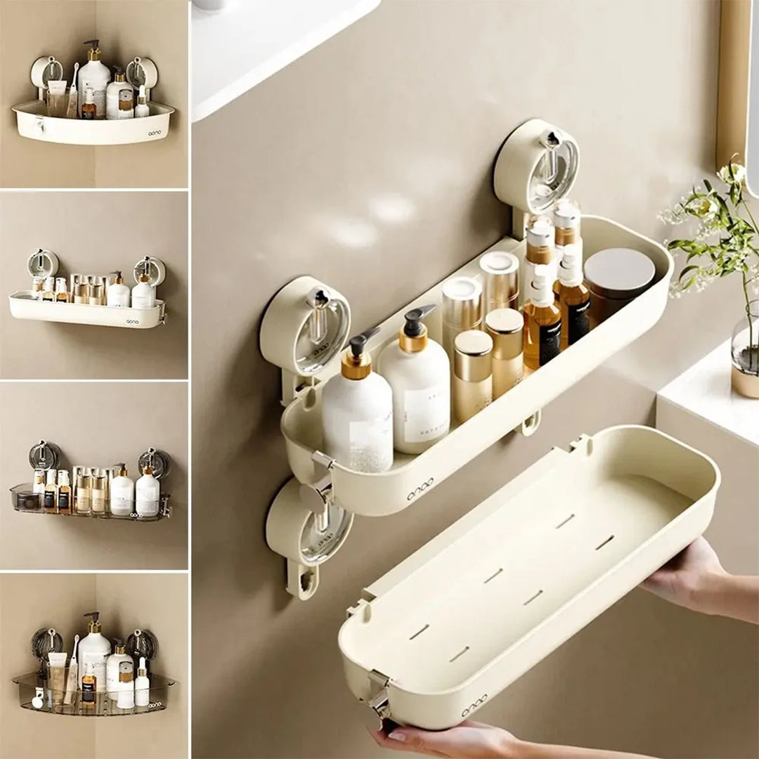 No-Drill Bathroom Shelf Organizer