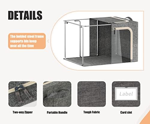 Collapsible Clear-Window Storage Boxes