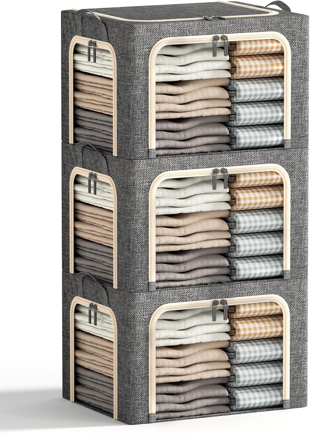 Collapsible Clear-Window Storage Boxes