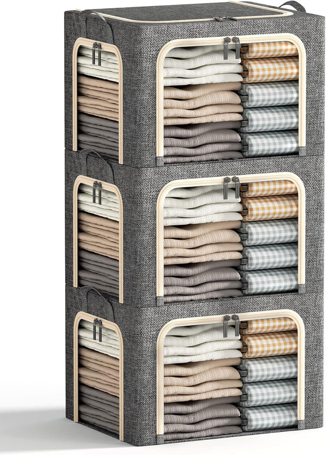 Collapsible Clear-Window Storage Boxes